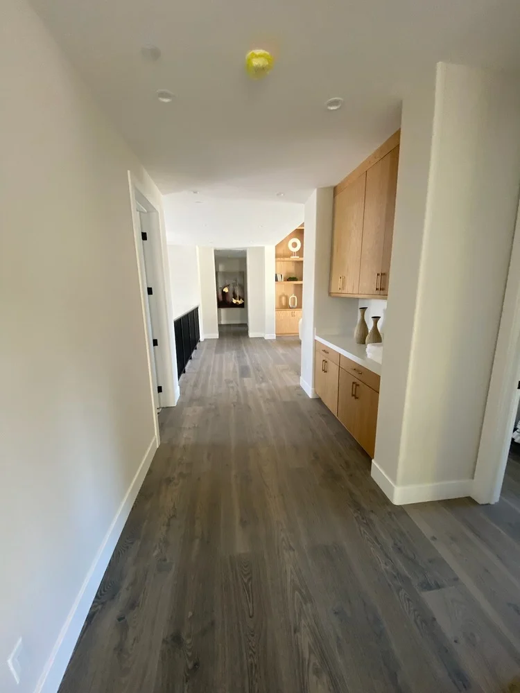 Clean hallway with professional paint finish