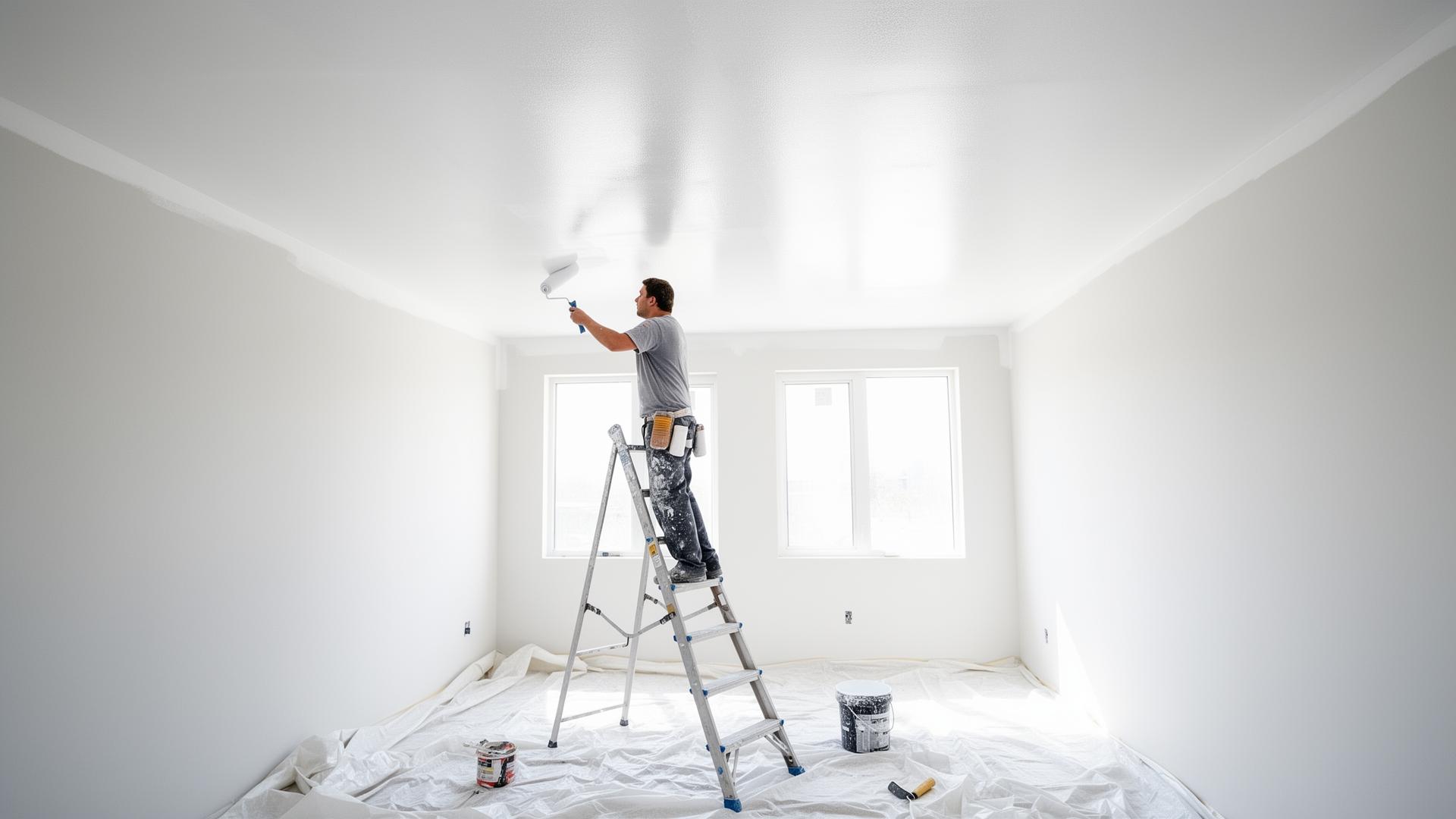 Professional ceiling painting in a San Diego home by Franklin Custom Finish