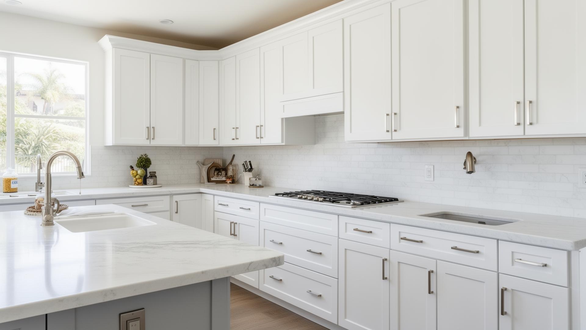 Professional kitchen cabinets in a San Diego home by Franklin Custom Finish