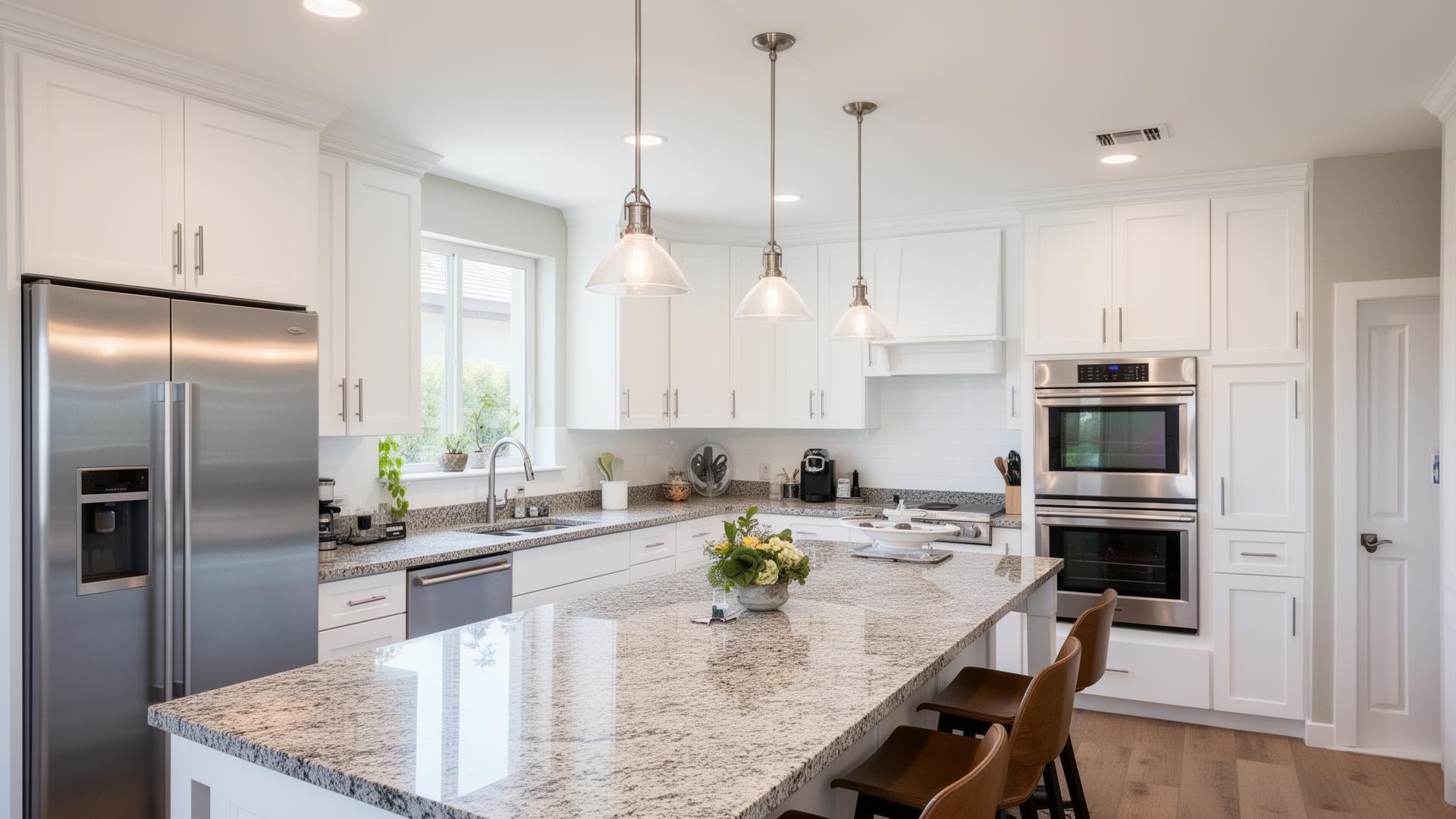 Professional kitchen painting in a San Diego home by Franklin Custom Finish