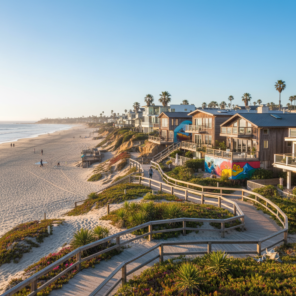 Freshly painted home in Solana Beach, San Diego County