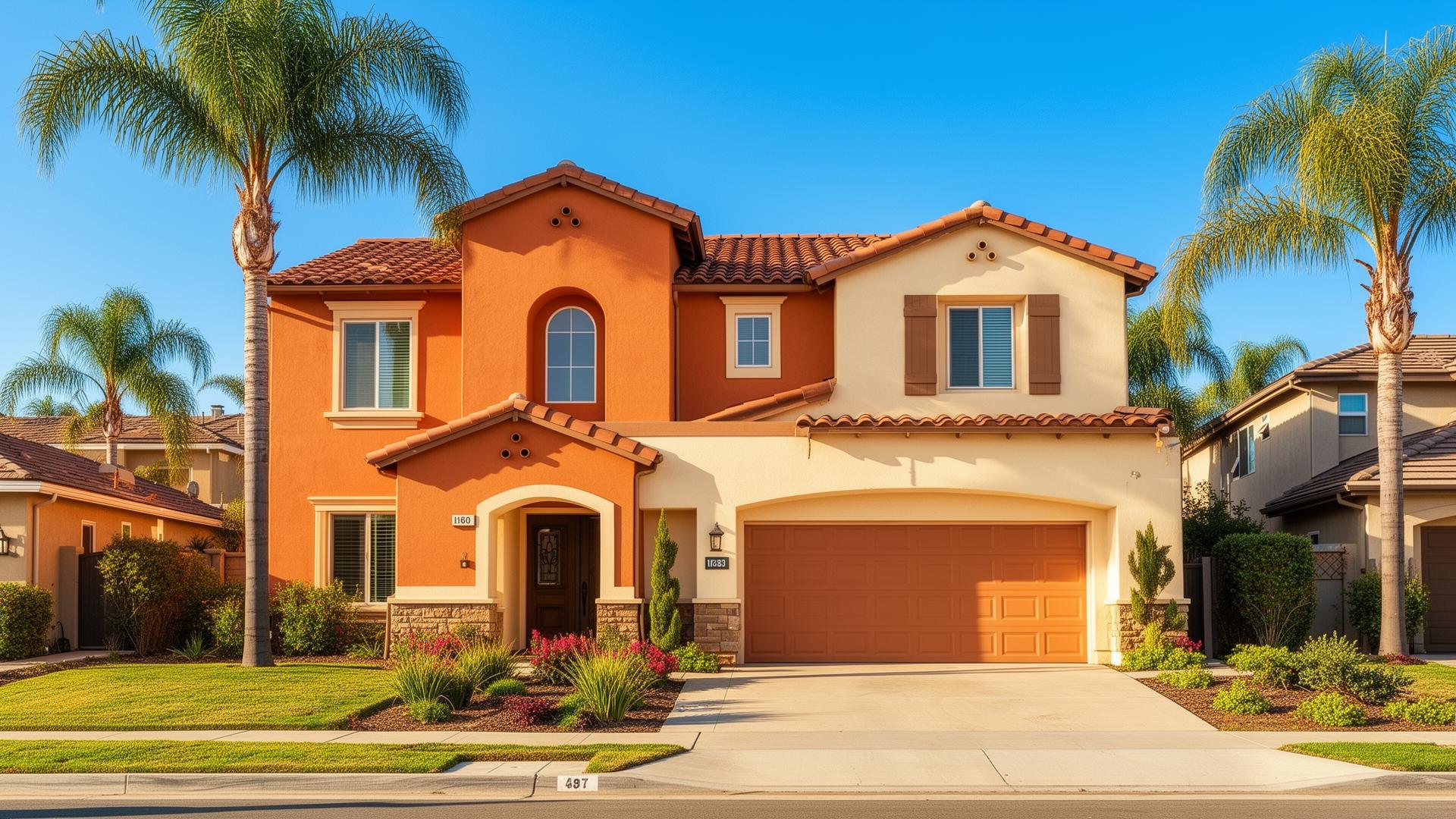 Professional stucco painting in a San Diego home by Franklin Custom Finish