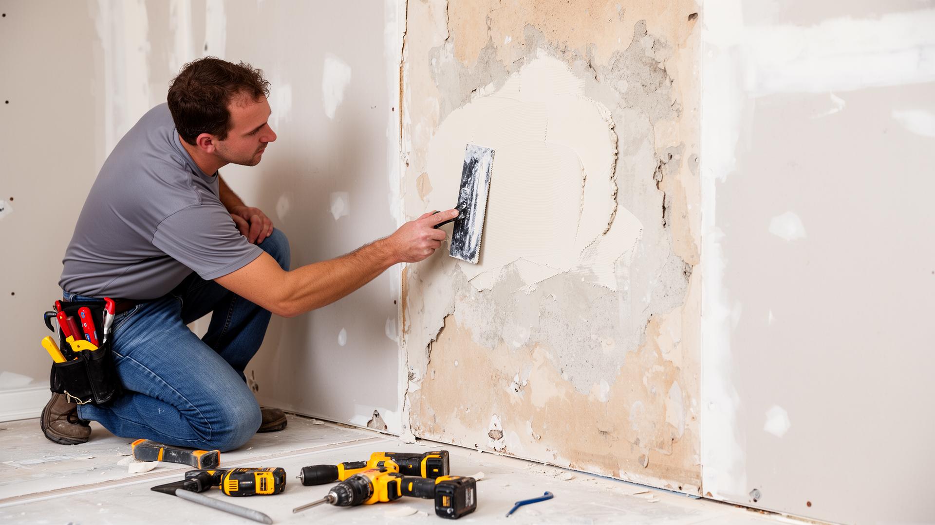 Professional drywall repair in a San Diego home by Franklin Custom Finish